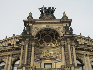 Fototapeta na wymiar Facade of Semperoper Dresden in Dresden, Germany