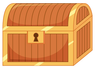 isolated treausre chest white background