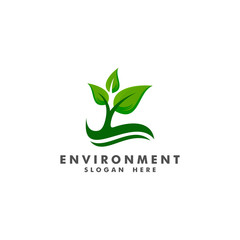 tree logo template, icon nature design - vector