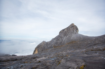 amazing view from the top of mountain peak 