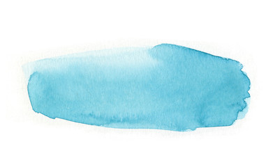 Watercolor spots blue sea. Raster artwork of watercolor spots.