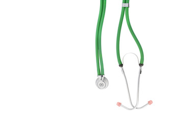 Obraz premium Stethoscope isolated on white with room for text