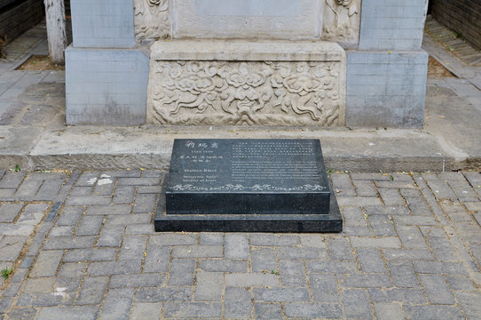 Beijing, China - June 2019: Matteo Ricci Tomb