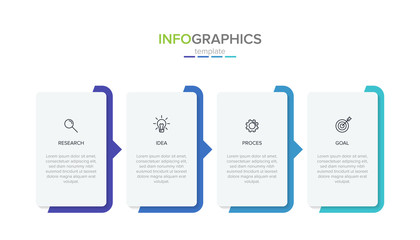 Vector infographic label template with icons. 4 options or steps. Infographics for business concept. Can be used for info graphics, flow charts, presentations, web sites, banners, printed materials
