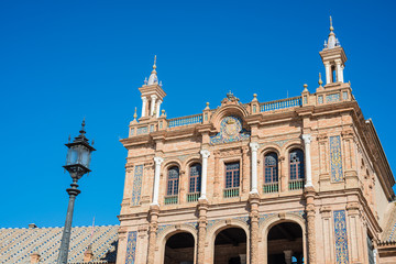 Plaza de Espana square in Seville, Spain.