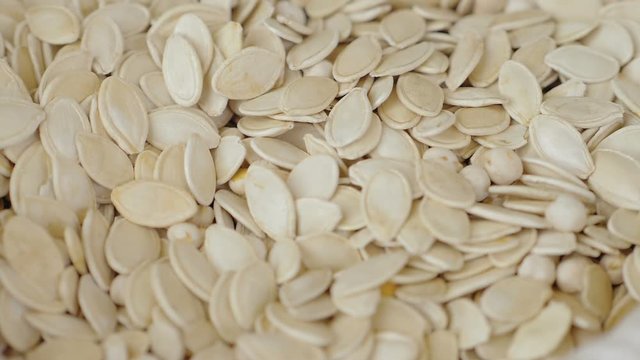 expanse of "bruscolini", pumpkin seed. Seeds, snack, food
