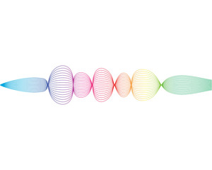 Audio technology, music sound waves vector icon