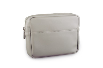 Cosmetic bag. Business Class amenity kit isolated on background