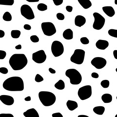 Seamless pattern with black spots