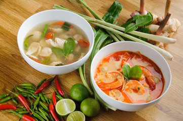 Chicken Chicken Tom Yum and Creamy Tom Yum Kung