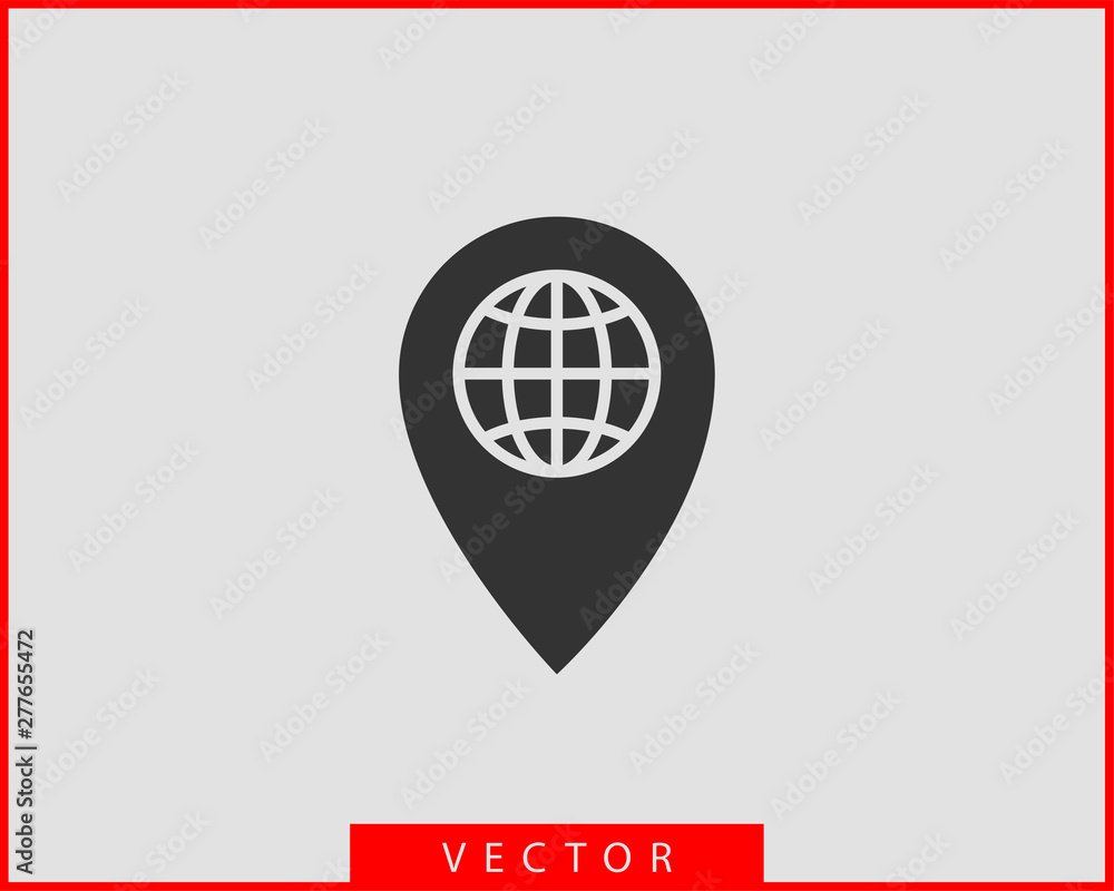 Poster map icons. marker pointer. pin location vector icon. gps navigation symbol.