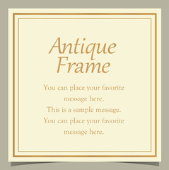 周年イベントやお祝い事などで使いやすいゴージャスでアンティーク調のフレームデザインテンプレート	