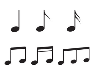 Fototapeta na wymiar Music note Icon Vector