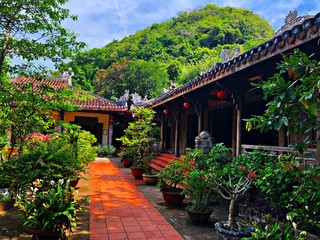 Temple and garden in Marble Montain, Hoi An, Vietnam