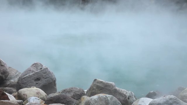 Hot steam at thermal valley, Beitou Hot Spring, Taiwan