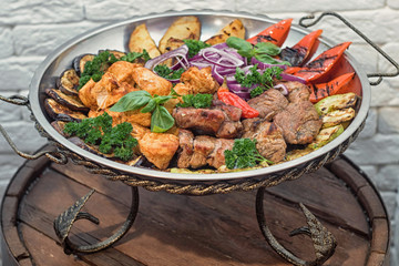 Delicious food in the restaurant
