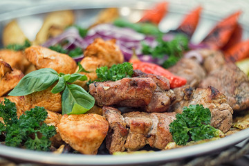 Delicious food in the restaurant