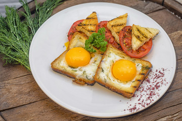 Delicious food in the restaurant