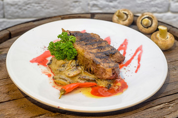 Delicious food in the restaurant