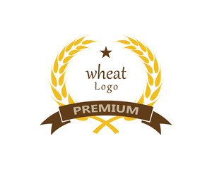 Agriculture wheat Logo Template vector icon