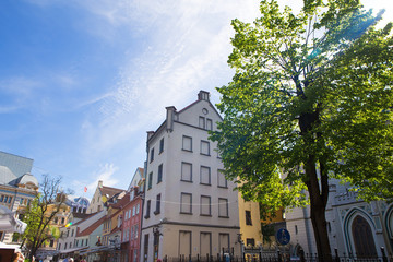 Obraz premium Very beautiful and atmospheric streets in the old town of Riga, Latvia