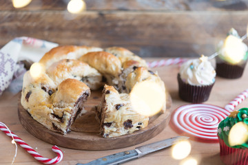 Raisins wreath for holidays