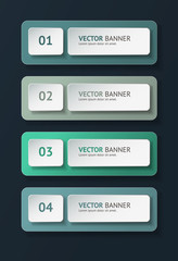 Vector infographic origami banners set.