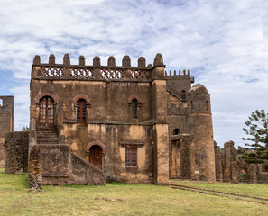 Fasil Ghebbi, Royal fortress-city within Gondar, Ethiopia. Founded in 17th century by Emperor...