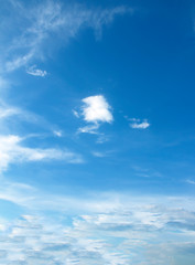 Air clouds in the blue sky