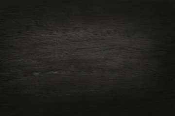 Black wooden wall background, texture of dark bark wood with old natural pattern for design art work, top view of grain timber.