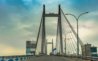 Vidyasagar Setu, also known as the Second Hooghly Bridge, is a toll bridge over the Hooghly River in West Bengal, India, linking the cities of Kolkata and Howrah. 