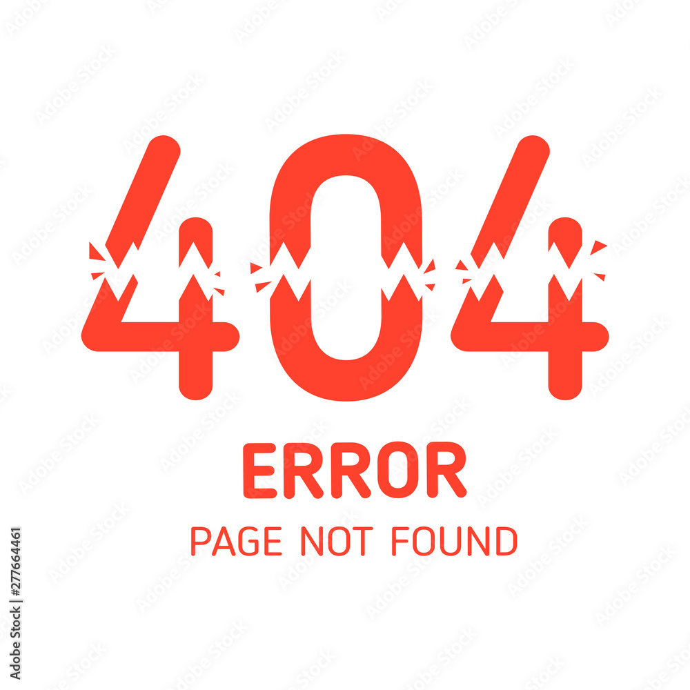 Poster 404  error page not found lacking with white background  design template for website background graphic