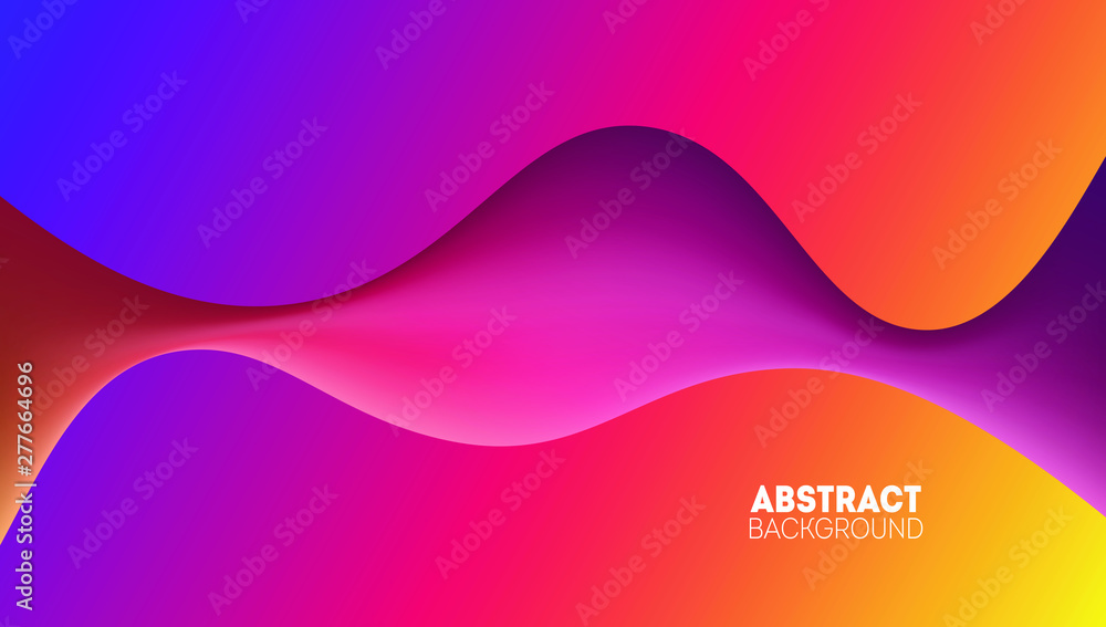 Poster modern colorful 3d background with abstract fluid shape