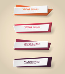 Vector infographic banners set