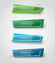 Vector infographic banners set