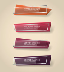 Vector infographic banners set