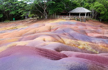 most famous tourist place of Mauritius - earth of seven colors ..