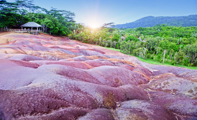 most famous tourist place of Mauritius - earth of seven colors ..