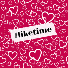 Liketime vector template for social media blog
