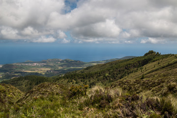 Fototapeta na wymiar Hills at the north of Sao Miguel, Azores