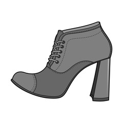 Shoes fashion flat sketch template