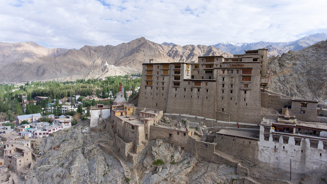 Leh Palace is a former royal palace overlooking the Ladakhi Himalayan town of Leh. A precursor to the Potala Palace in Lhasa, Tibet, the palace was built by King Sengge Namgyal in the 16th century.