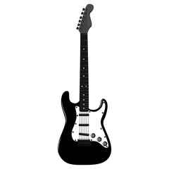 Electric guitar. Vector image on white background.