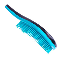 Blue comb for combing pet hair