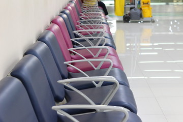 chair in the terminal of airport