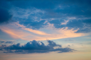  cloudy sky at sunset