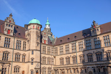 Kronborg medieval castle in Helsingor , Denmark 