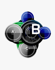 Circular pattern, abstract circles composition