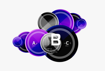 Circle geometric abstract background template for web banner, business presentation, branding, wallpaper