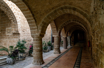 Fototapeta na wymiar The Mahmoudiya Mosque interior view, Old Jaffa in Tel Aviv, Israel